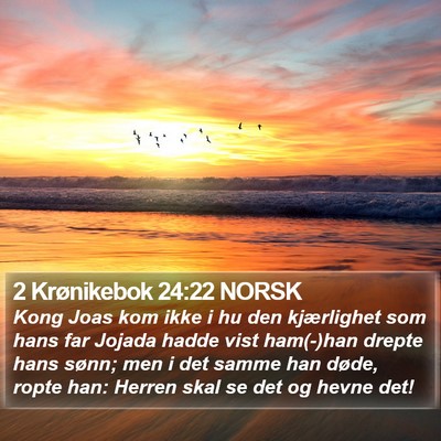 2 Krønikebok 24:22 NORSK Bible Verse Image