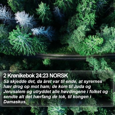 2 Krønikebok 24:23 NORSK Bible Verse Image