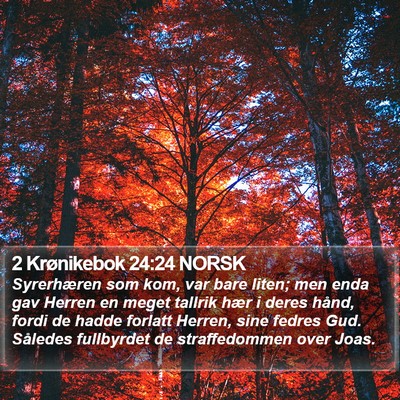 2 Krønikebok 24:24 NORSK Bible Verse Image