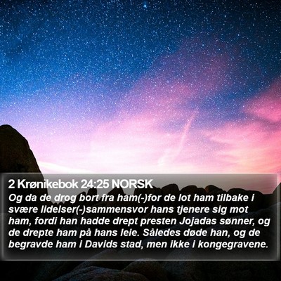 2 Krønikebok 24:25 NORSK Bible Verse Image