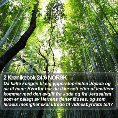 2 Krønikebok 24:6 NORSK Bible Verse Image