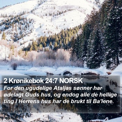2 Krønikebok 24:7 NORSK Bible Verse Image