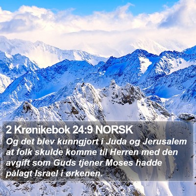 2 Krønikebok 24:9 NORSK Bible Verse Image