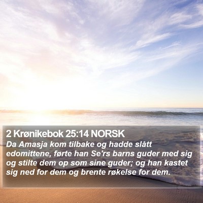 2 Krønikebok 25:14 NORSK Bible Verse Image