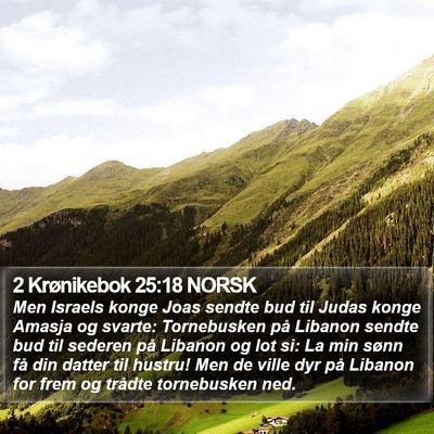 2 Krønikebok 25:18 NORSK Bible Verse Image