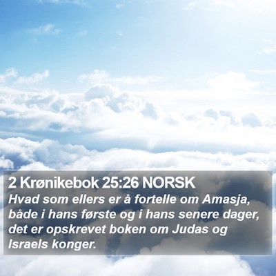 2 Krønikebok 25:26 NORSK Bible Verse Image