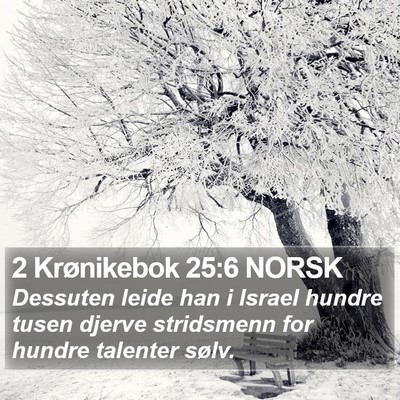 2 Krønikebok 25:6 NORSK Bible Verse Image