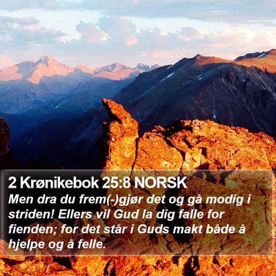 2 Krønikebok 25:8 NORSK Bible Verse Image