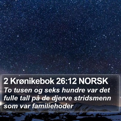 2 Krønikebok 26:12 NORSK Bible Verse Image