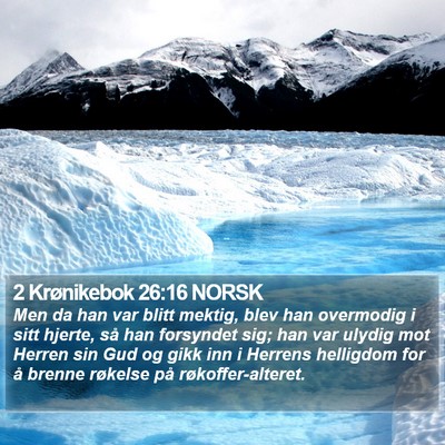 2 Krønikebok 26:16 NORSK Bible Verse Image
