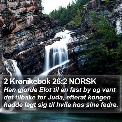 2 Krønikebok 26:2 NORSK Bible Verse Image