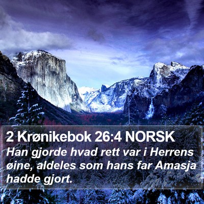 2 Krønikebok 26:4 NORSK Bible Verse Image