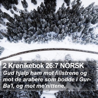 2 Krønikebok 26:7 NORSK Bible Verse Image