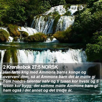 2 Krønikebok 27:5 NORSK Bible Verse Image