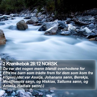 2 Krønikebok 28:12 NORSK Bible Verse Image