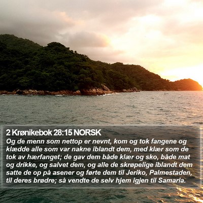 2 Krønikebok 28:15 NORSK Bible Verse Image