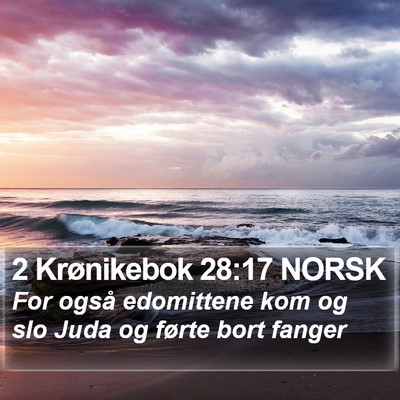 2 Krønikebok 28:17 NORSK Bible Verse Image