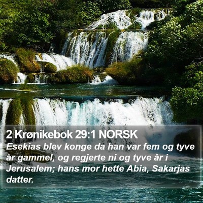 2 Krønikebok 29:1 NORSK Bible Verse Image