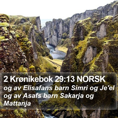 2 Krønikebok 29:13 NORSK Bible Verse Image