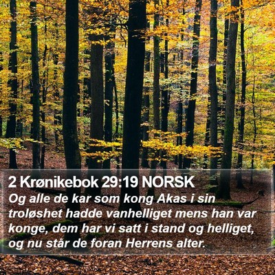 2 Krønikebok 29:19 NORSK Bible Verse Image