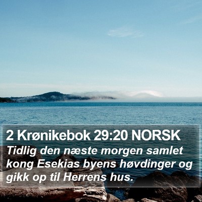 2 Krønikebok 29:20 NORSK Bible Verse Image