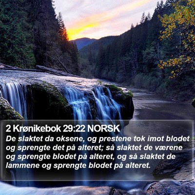 2 Krønikebok 29:22 NORSK Bible Verse Image