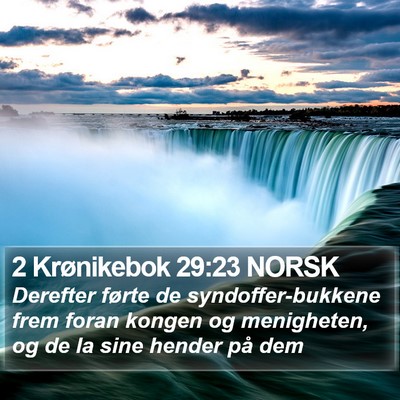 2 Krønikebok 29:23 NORSK Bible Verse Image