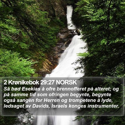 2 Krønikebok 29:27 NORSK Bible Verse Image