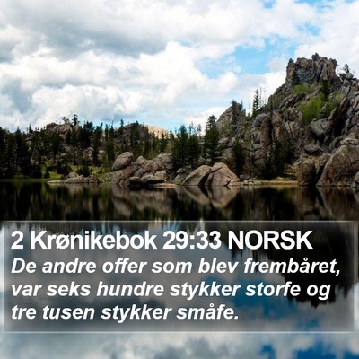 2 Krønikebok 29:33 NORSK Bible Verse Image