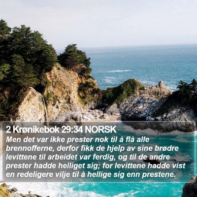 2 Krønikebok 29:34 NORSK Bible Verse Image