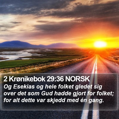 2 Krønikebok 29:36 NORSK Bible Verse Image