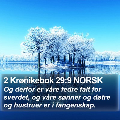 2 Krønikebok 29:9 NORSK Bible Verse Image