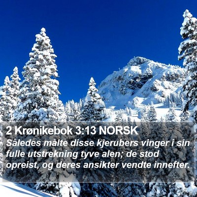 2 Krønikebok 3:13 NORSK Bible Verse Image