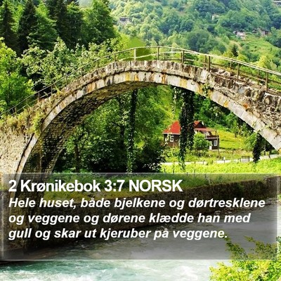 2 Krønikebok 3:7 NORSK Bible Verse Image