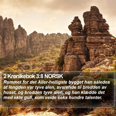 2 Krønikebok 3:8 NORSK Bible Verse Image