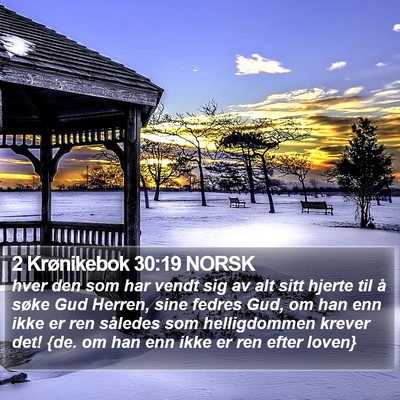 2 Krønikebok 30:19 NORSK Bible Verse Image