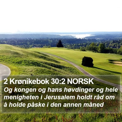 2 Krønikebok 30:2 NORSK Bible Verse Image