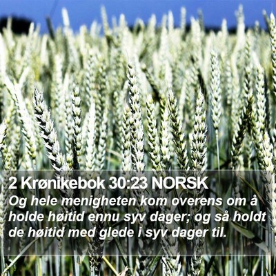 2 Krønikebok 30:23 NORSK Bible Verse Image