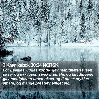 2 Krønikebok 30:24 NORSK Bible Verse Image