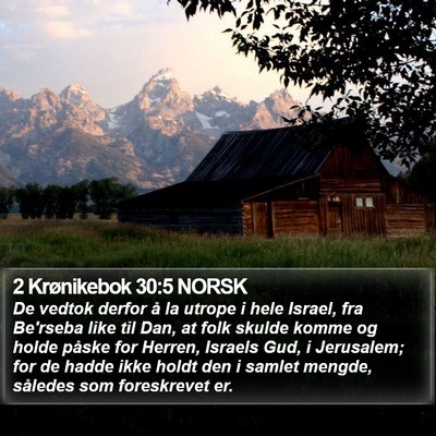 2 Krønikebok 30:5 NORSK Bible Verse Image