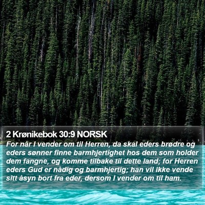 2 Krønikebok 30:9 NORSK Bible Verse Image