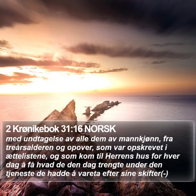 2 Krønikebok 31:16 NORSK Bible Verse Image