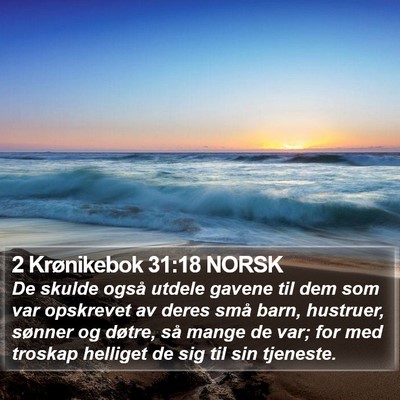 2 Krønikebok 31:18 NORSK Bible Verse Image