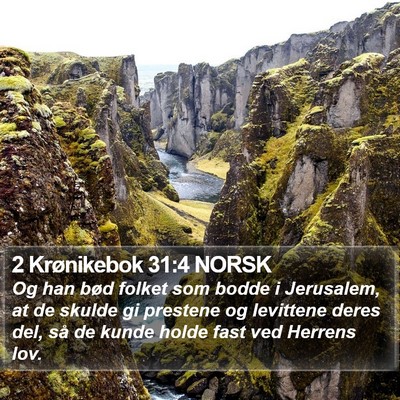 2 Krønikebok 31:4 NORSK Bible Verse Image