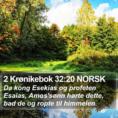 2 Krønikebok 32:20 NORSK Bible Verse Image
