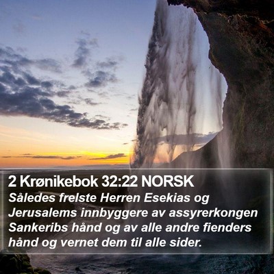 2 Krønikebok 32:22 NORSK Bible Verse Image