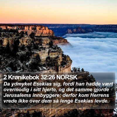 2 Krønikebok 32:26 NORSK Bible Verse Image