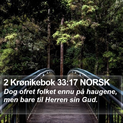 2 Krønikebok 33:17 NORSK Bible Verse Image