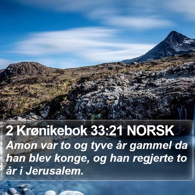2 Krønikebok 33:21 NORSK Bible Verse Image