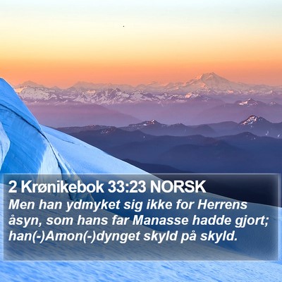 2 Krønikebok 33:23 NORSK Bible Verse Image